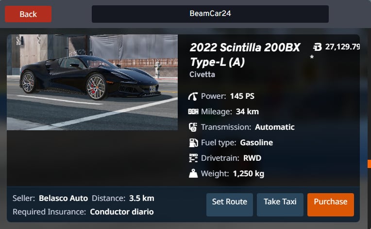 cheap civetta scintilla for carerr mode